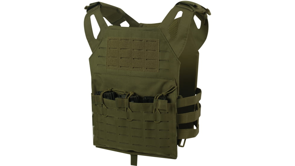 Rothco Laser Cut MOLLE Lightweight Armor Carrier Vest, Olive Drab, 15290-OliveDrab-Regular