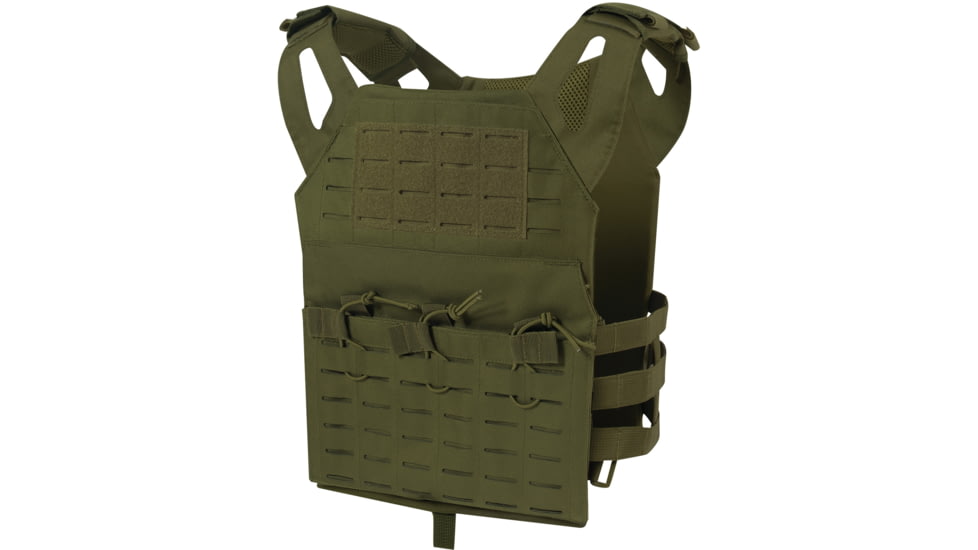 Rothco Laser Cut MOLLE Lightweight Armor Carrier Vest, Olive Drab, Regular, 15290-OliveDrab-Regular