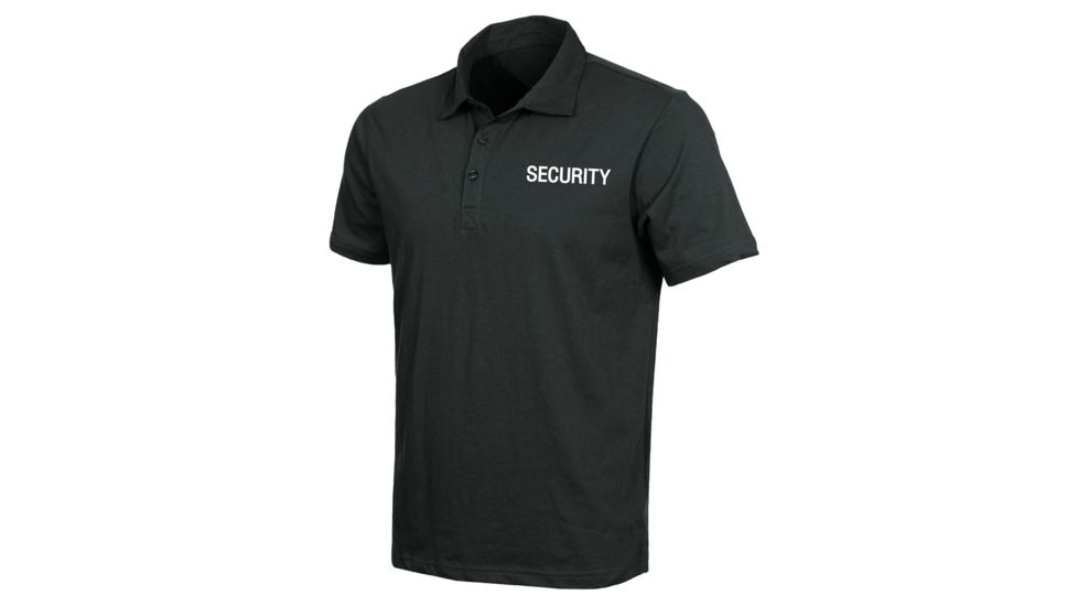 Rothco Law Enforcement Printed Polo Shirt - Security, Black, XL, 7698-Black-Security-XL