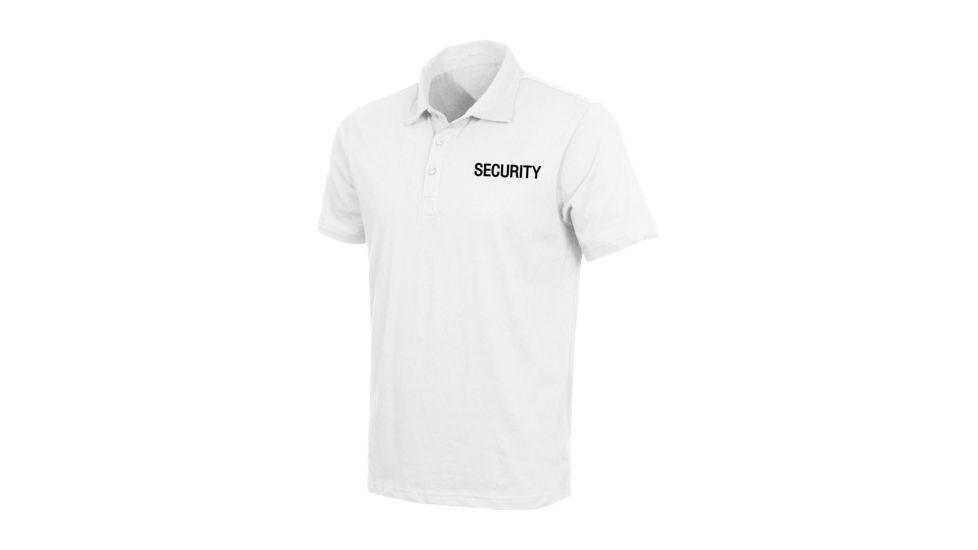 Rothco Law Enforcement Printed Polo Shirt - Security, White, Small, 7694-White-Security-S