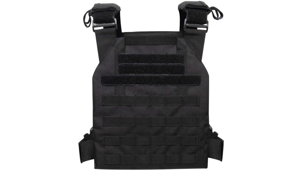 Rothco Low Profile Plate Carrier Vest, Black, 55890-Black-Regular