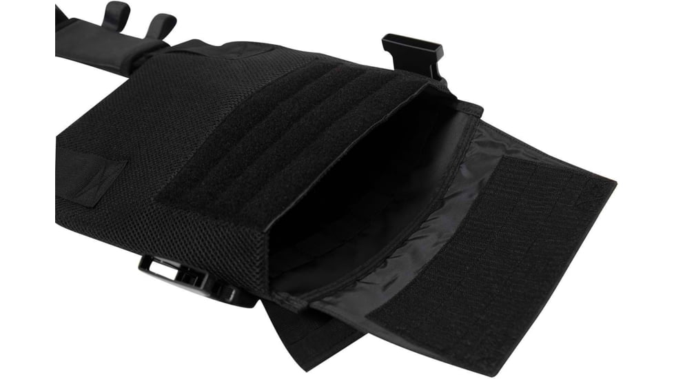 Rothco Low Profile Plate Carrier Vest, Black, Regular, 55890-Black-Regular