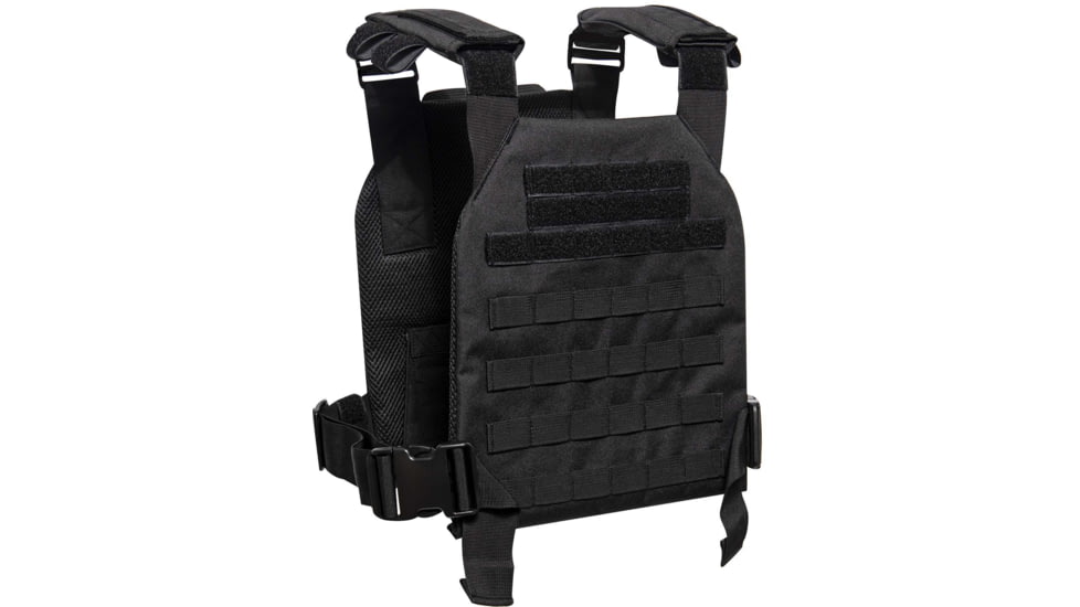 Rothco Low Profile Plate Carrier Vest, Black, 55890-Black-Regular