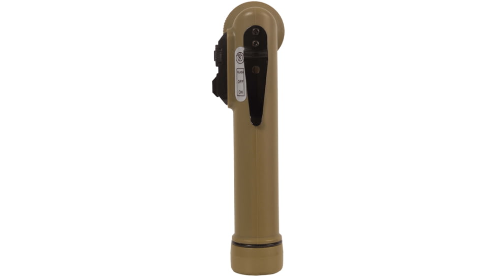 Rothco Mini LED Army Style Flashlight, AA, 6 LED Clear/Red/Blue/Green Bulbs, Coyote Brown, 52820-CoyoteBrown