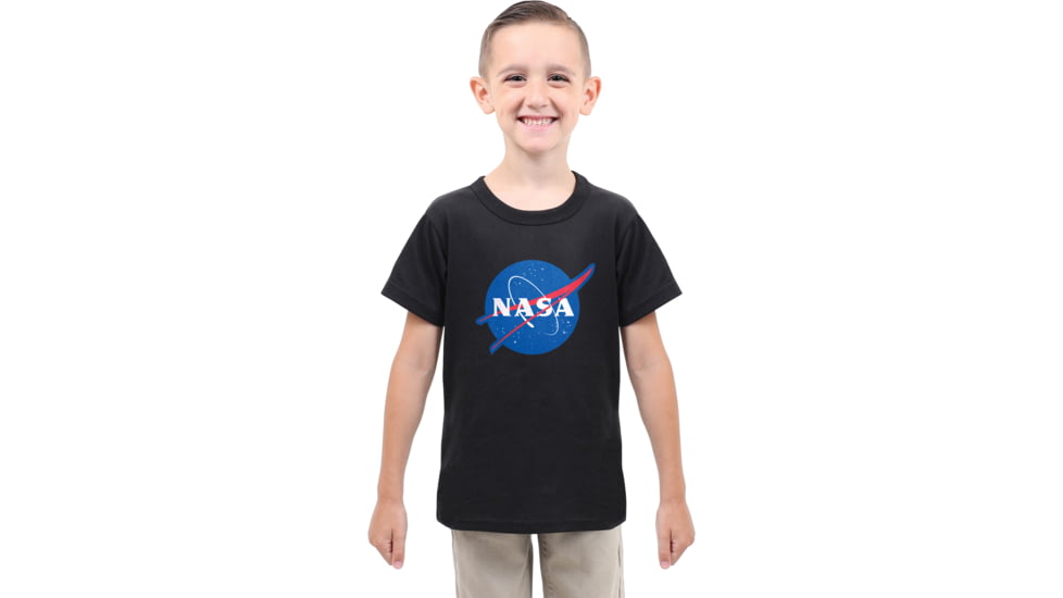 Rothco NASA Meatball Logo T-Shirt, Kids, Black, Large, 1918-189