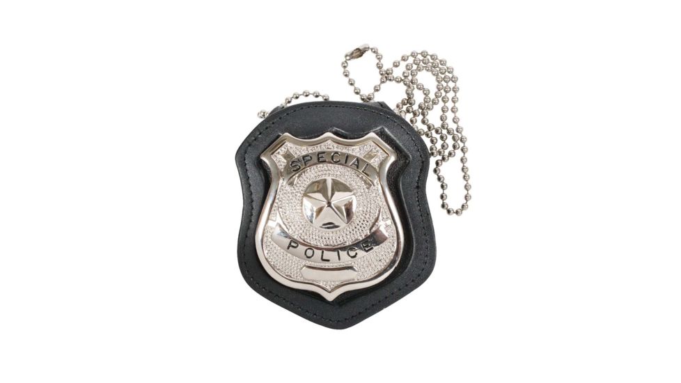 Rothco NYPD Style Leather Badge Holder w/ Clip, 1135