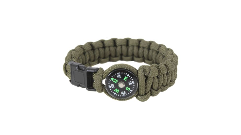 Rothco Paracord Compass Bracelet, Olive Drab, 7, 958-OliveDrab-7Inches