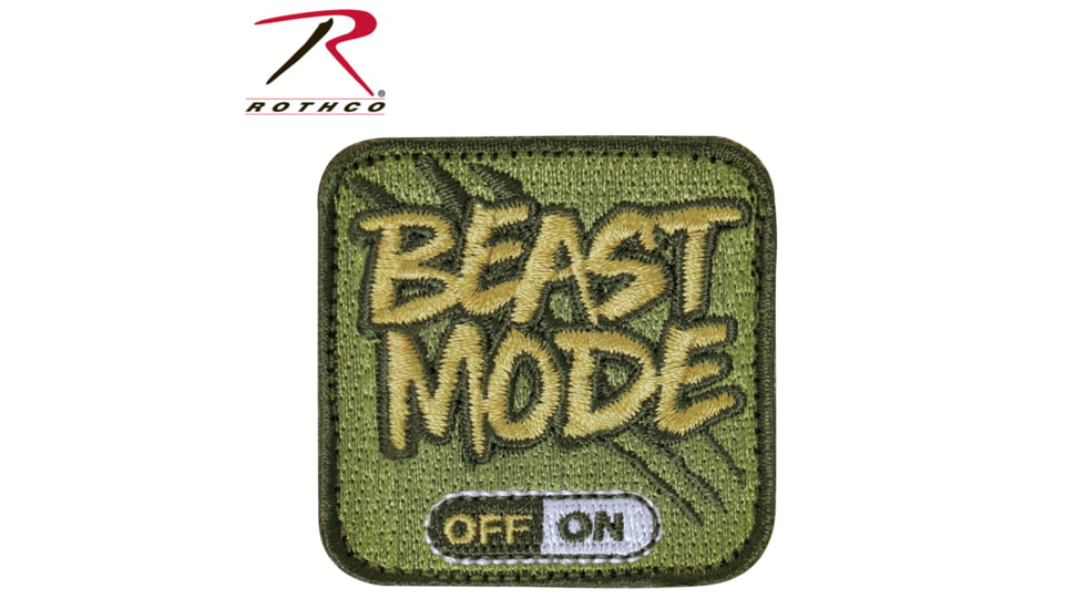Rothco Beast Mode Patch With Hook Back, 1869