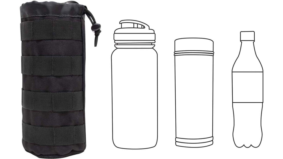 Rothco Tactical MOLLE Bottle Carrier, Black, 51020-Black