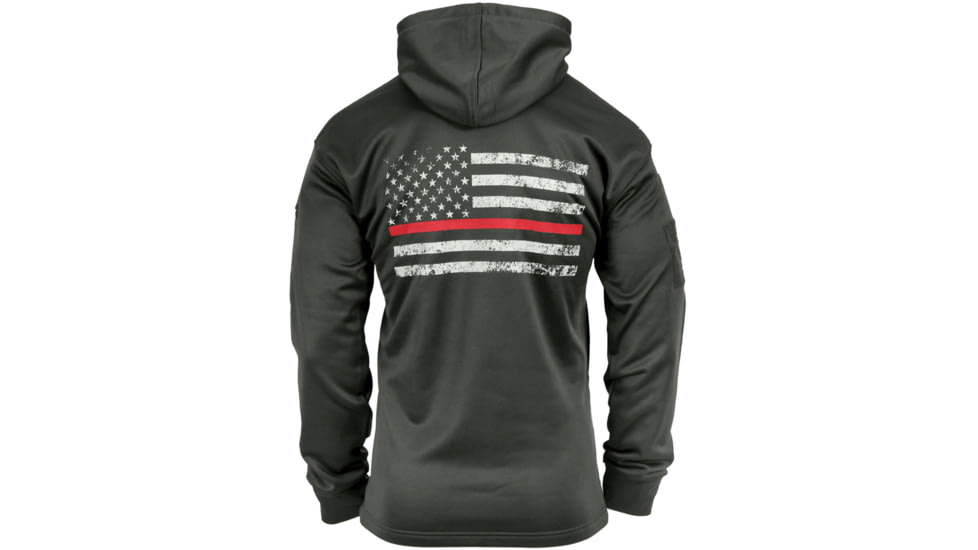 Rothco Thin Red Line Concealed Carry Hoodie, Grey, Small, 2331-Grey-S