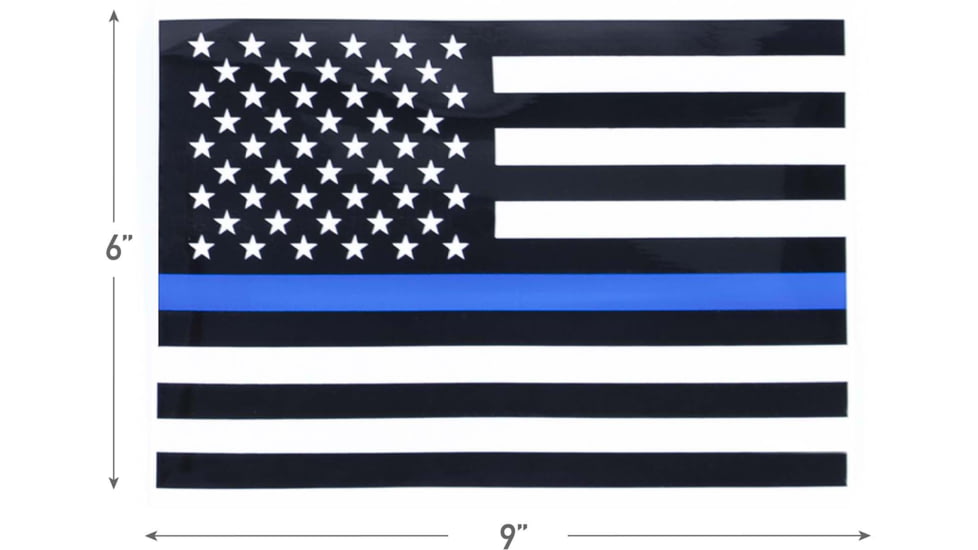Rothco Transparent Thin Blue Line Flag Decal, Small, 12930-S