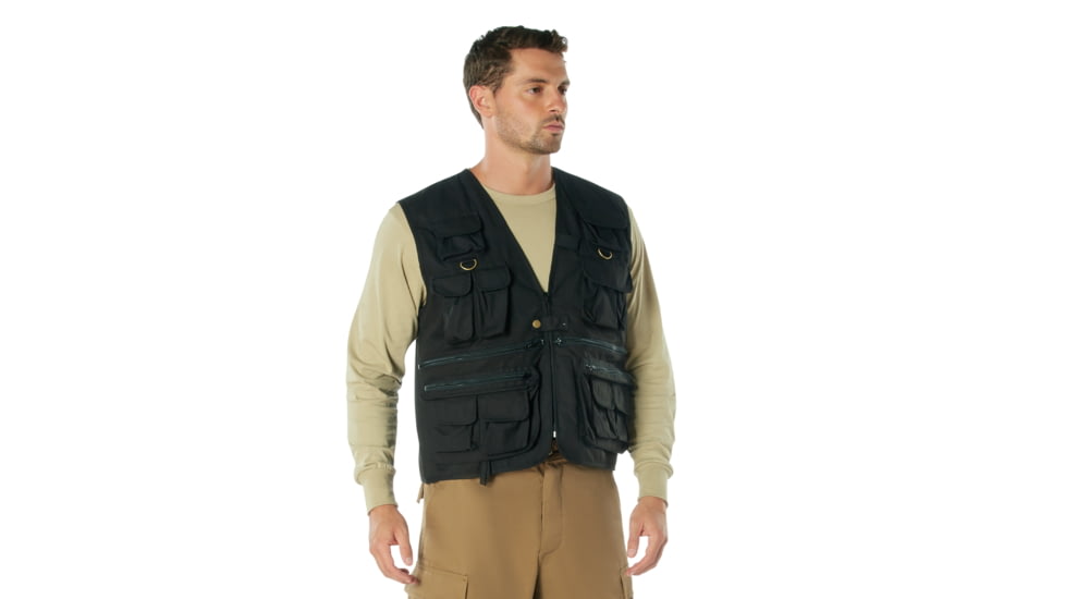 Rothco Uncle Milty Travel Vest, Black, M, 7531-M