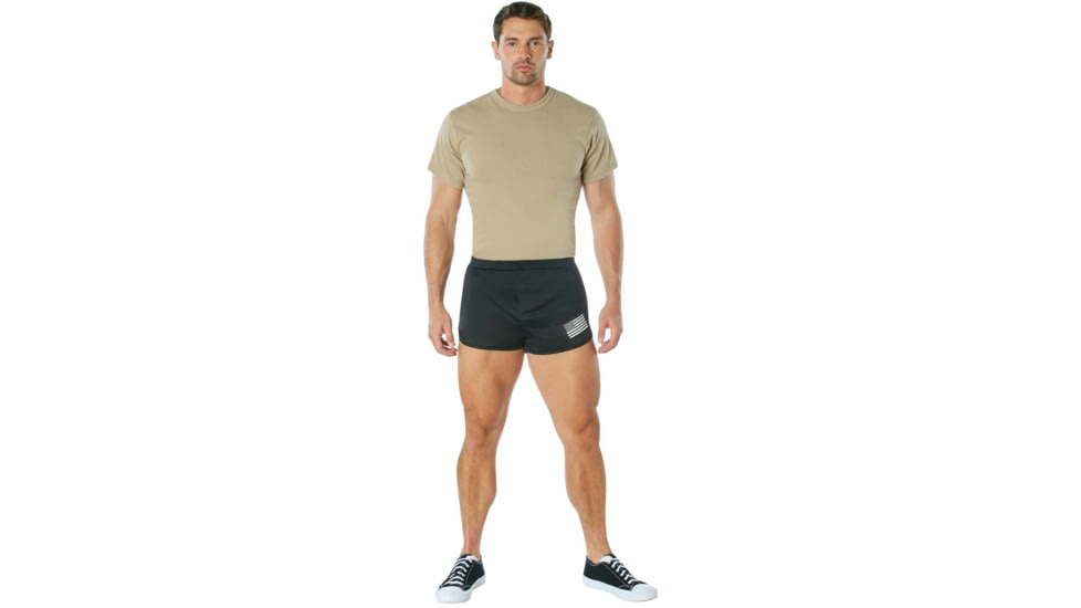 Rothco US Flag Ranger PT Physical Training Shorts - Mens, Black, 3XL, 70054-3XL
