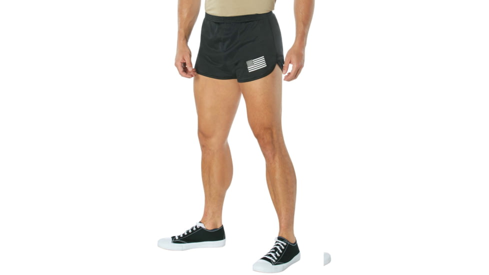 Rothco US Flag Ranger PT Physical Training Shorts - Mens, Black, 3XL, 70054-3XL