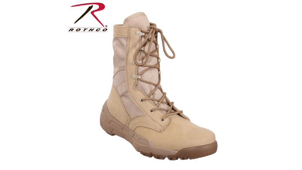 Rothco V-Max Lightweight Tactical Boot, Desert Sand, 4, Regular, 5364-DesertSand-4-Regular
