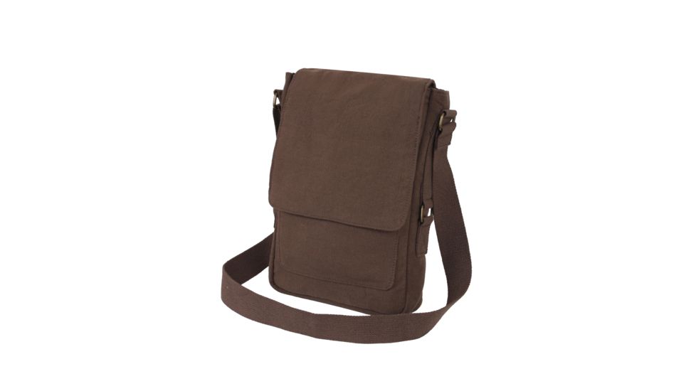 Rothco Vintage Canvas Military Tech Bag, Brown, 5795-Brown