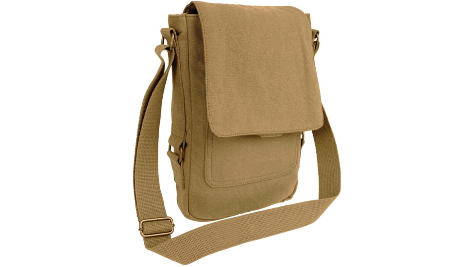 Rothco Vintage Canvas Military Tech Bag, Coyote Brown, 57951-CoyoteBrown