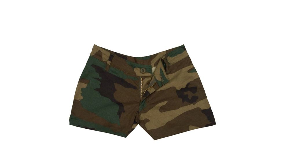 Rothco Womens Shorts, Woodland Camo, Extra Small, 3376-WoodlandCamo-XS