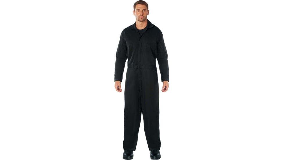 Rothco Workwear Coverall, Black, Small, 10485-Black-S