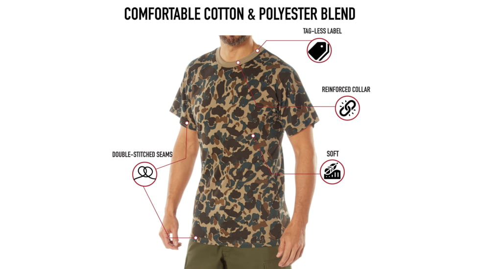 Rothco X Bear Archery Fred Camo T-Shirt, Camo, Small, 613902035959