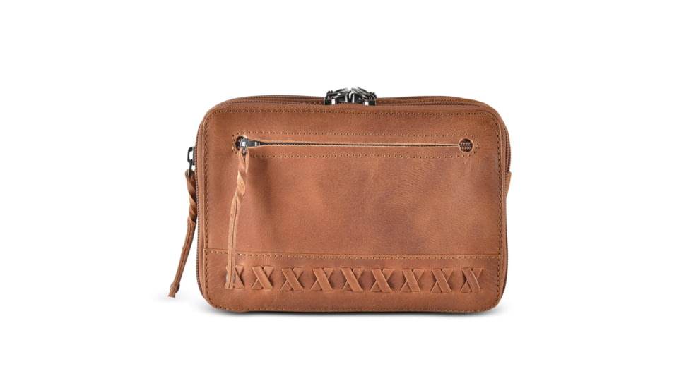 Rounded Concealed Carry Kailey Leather Purse Pack By Lady Conceal, LCL-121-PRP-BLK