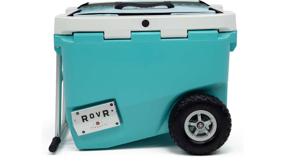 RovR Products RollR 60 Cooler w/ Wagon Bin, Glacier, 60 Quart, 60GROLLRWB