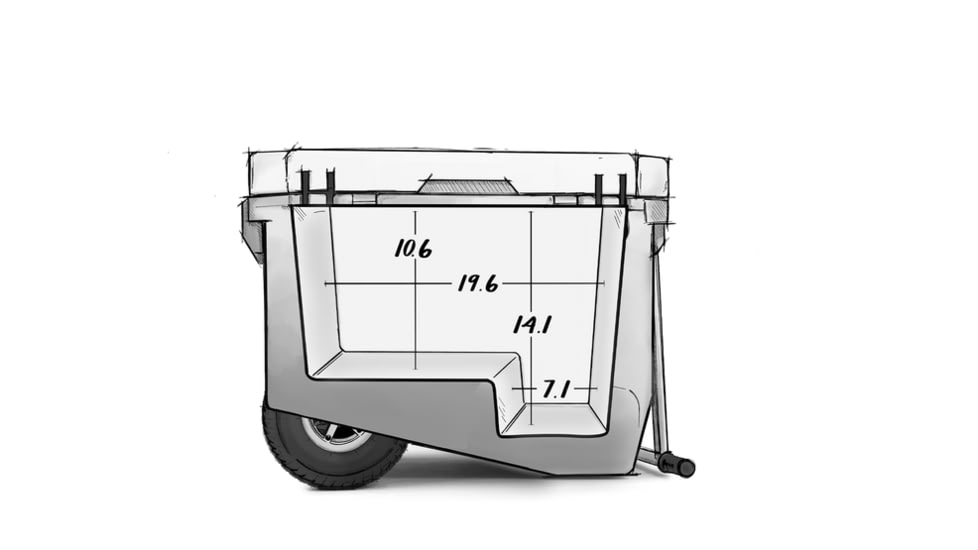 RovR Products RollR 60 Cooler w/ Wagon Bin, Moss, 852490007713