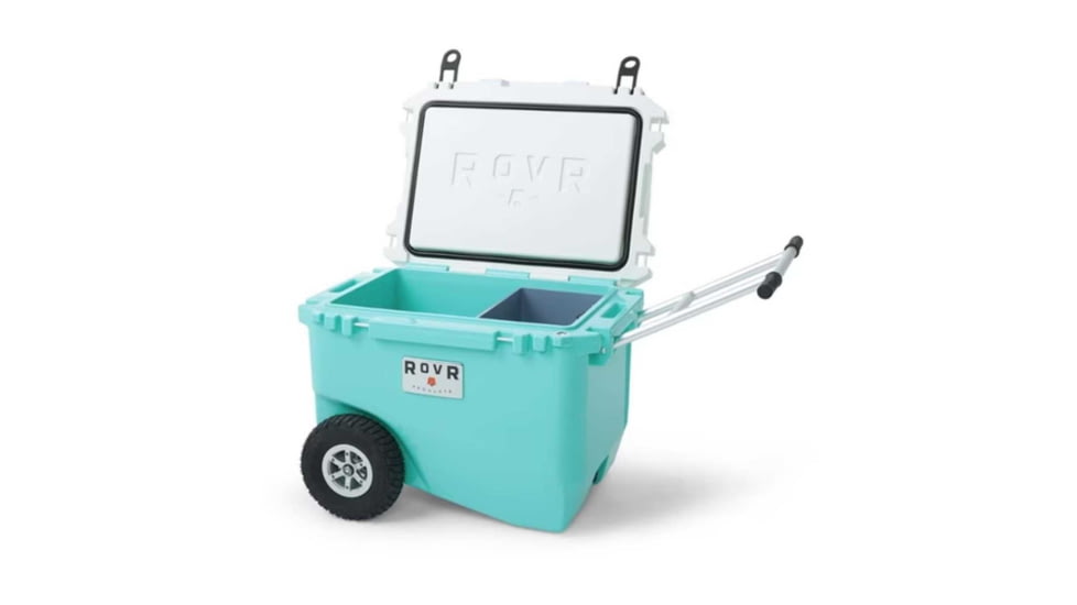 RovR Products RollR 60 Wheeled Cooler, 60 Quart, Glacier, 60GROLLR