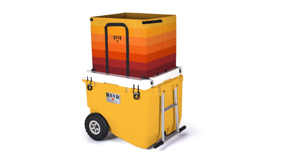 RovR Products RollR 80 Cooler w/ Wagon Bin, Magic Hour, 80 Quart, 80MHROLLRWB