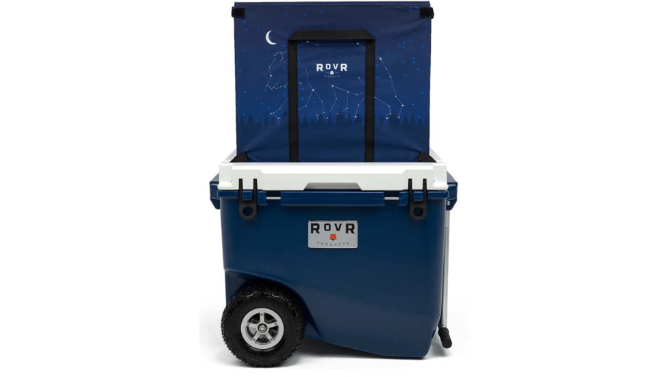 RovR Products RollR 80 Cooler w/ Wagon Bin, Midnight, 852490007218
