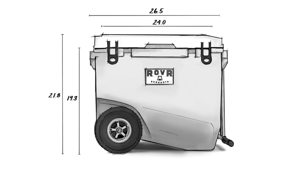 RovR Products RollR 80 Cooler w/ Wagon Bin, Moss, 852490007751