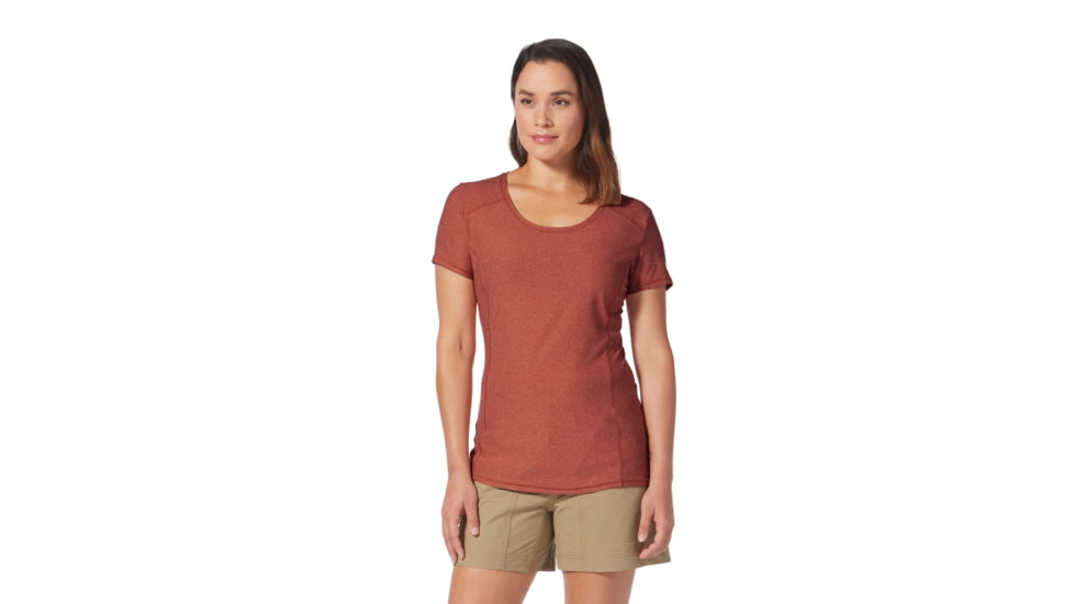 Royal Robbins Amp Lite S/S Tee - Womens, Baked Clay Htr, Large, Y311029-911-L