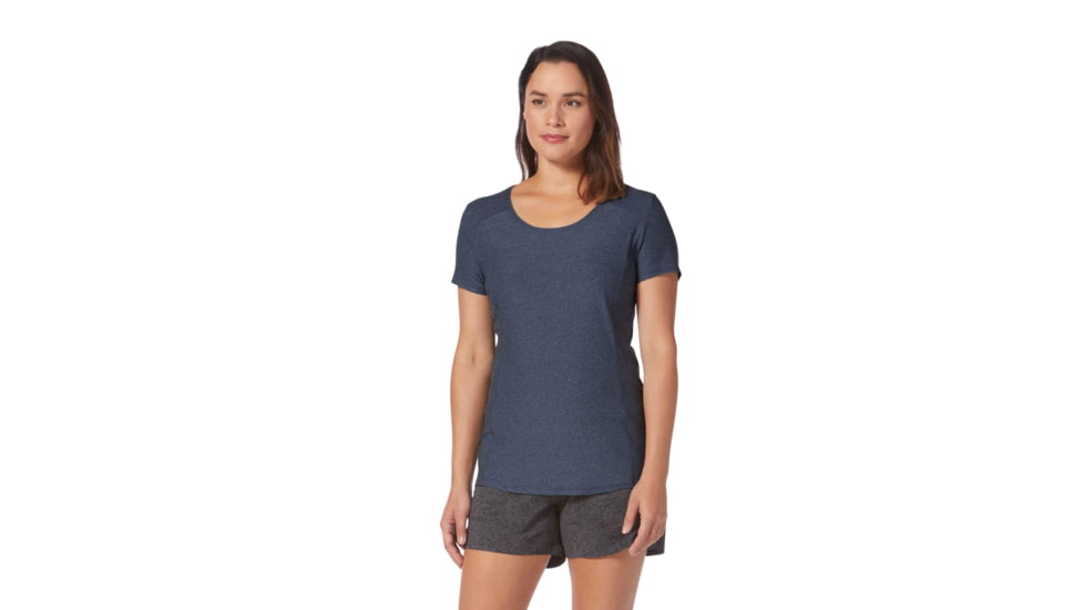 Royal Robbins Amp Lite S/S Tee - Womens, Navy Htr, Large, Y311029-760-L