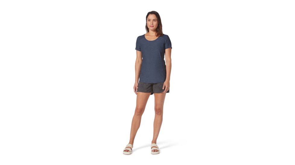 Royal Robbins Amp Lite S/S Tee - Womens, Navy Htr, Large, Y311029-760-L