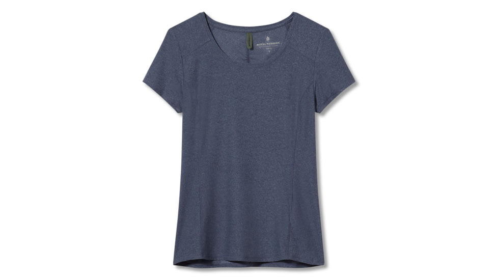 Royal Robbins Amp Lite S/S Tee - Womens, Navy Htr, Large, Y311029-760-L