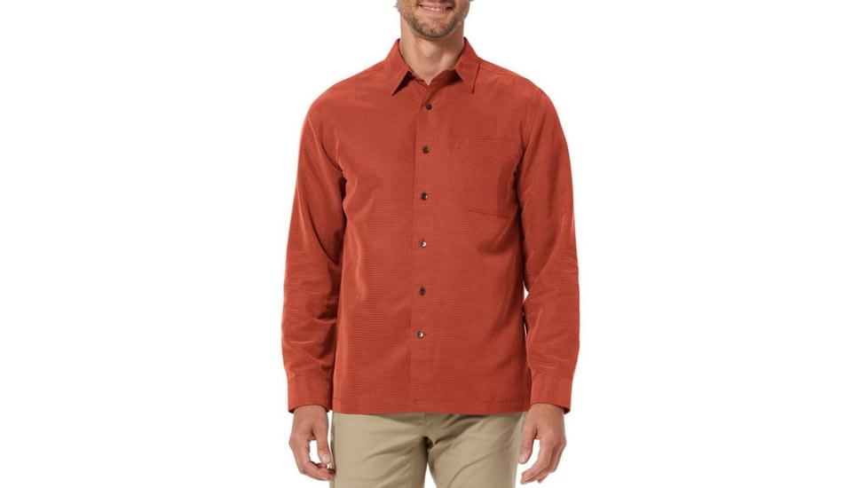 Royal Robbins Desert Pucker Dry Long Sleeve Shirt - Mens, Large, Redwood, Y72221-499-L