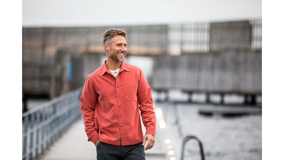 Royal Robbins Desert Pucker Dry Long Sleeve Shirt - Mens, Large, Redwood, Y72221-499-L