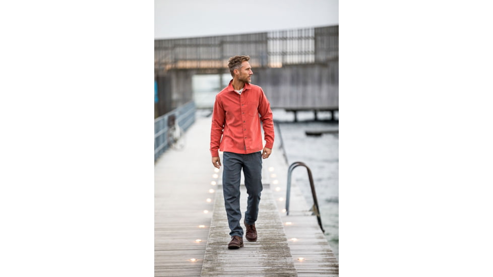 Royal Robbins Desert Pucker Dry Long Sleeve Shirt - Mens, Large, Redwood, Y72221-499-L