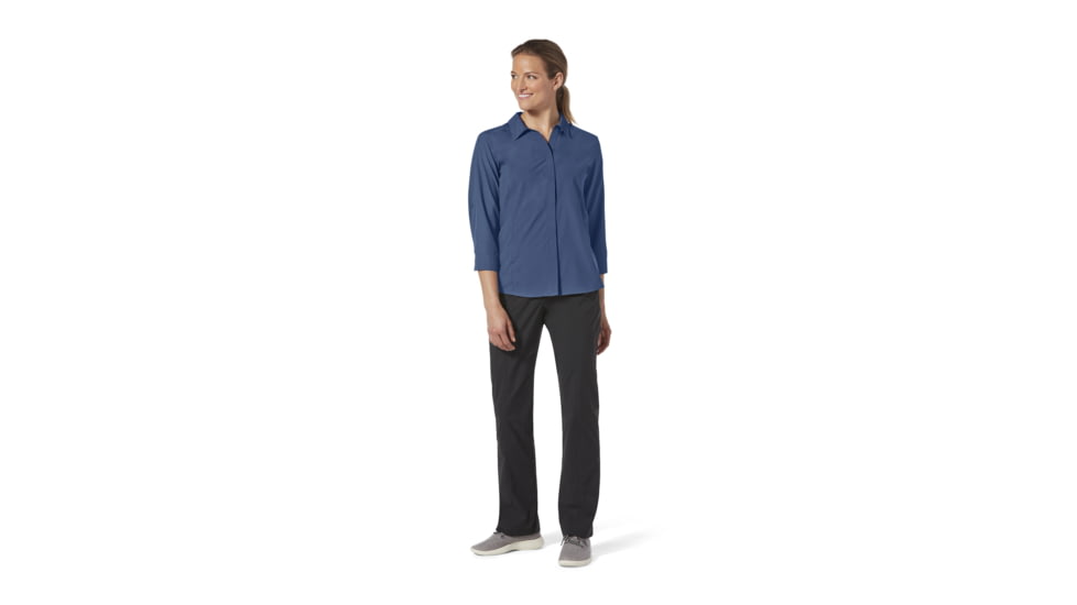 Royal Robbins Expedition II 3/4 Sleeve Shirt - Womens, Deep Blue, M, Y322027-Deep Blue-M