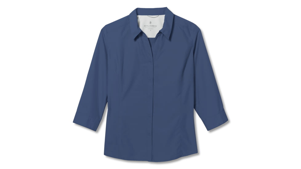 Royal Robbins Expedition II 3/4 Sleeve Shirt - Womens, Deep Blue, M, Y322027-Deep Blue-M
