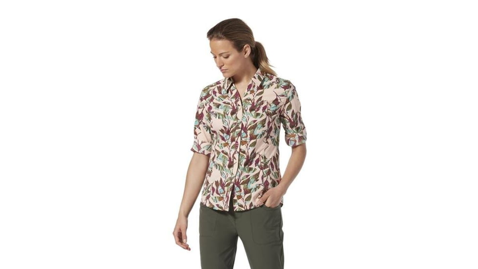 Royal Robbins Expedition II Print 3/4 Sleeve Shirt - Womens, Evening Sand Ex Check, S, Y322024-Evening Sand Ex -S