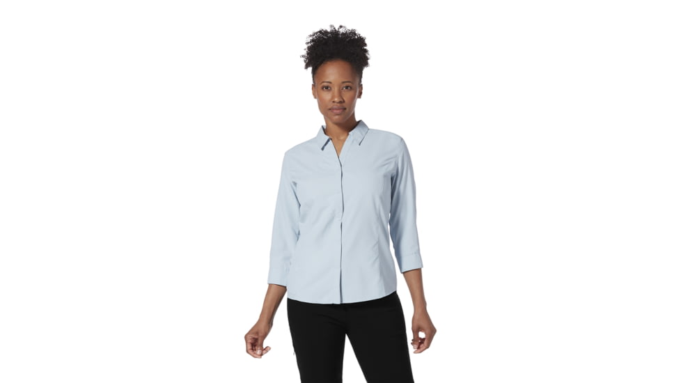 Royal Robbins Expedition II Print 3/4 Sleeve Shirt - Womens, Summer Sky Ex Check, XS, Y322024-Summer Sky Ex -XS