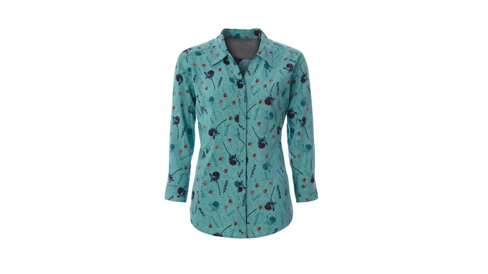 Royal Robbins Expedition Print 3/4 Sleeve Shirt - Women's, Aqua Print, Small Y322002-AQUA PT-S