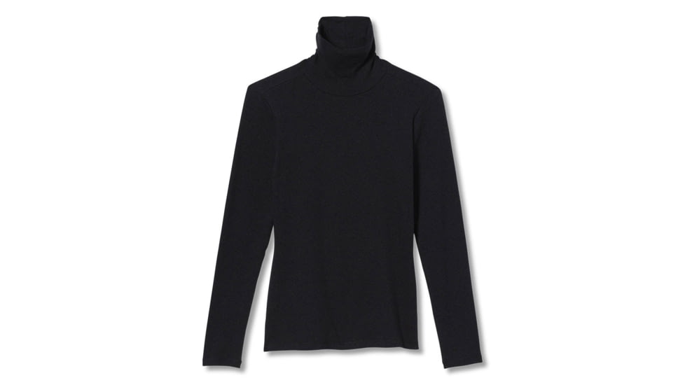 Royal Robbins Kickback Organic Cotton Turtleneck Shirt - Women's, Large, Jet Black Htr, Y612019-080-L