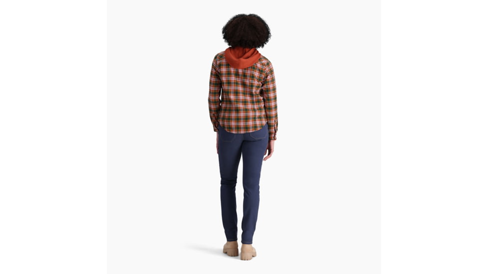Royal Robbins Lieback Organic Cotton Flannel Long Sleeve - Womens, Baked Clay Wildwood Pld, Extra Small, Y621012215XS