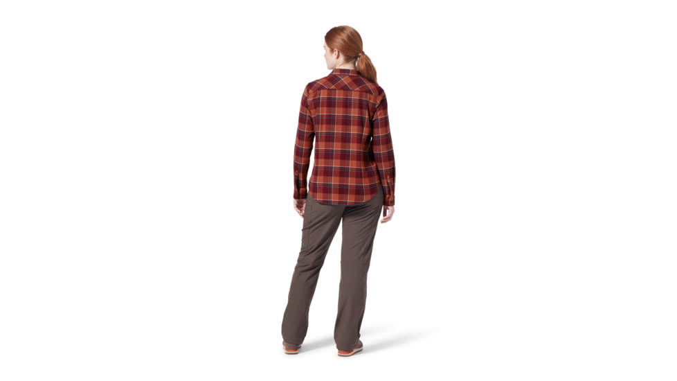 Royal Robbins Lieback Organic Cotton Flannel Long Sleeve Shirt - Women's, Large, Burnt Grape Timber Cove Pld, Y621012-503-L