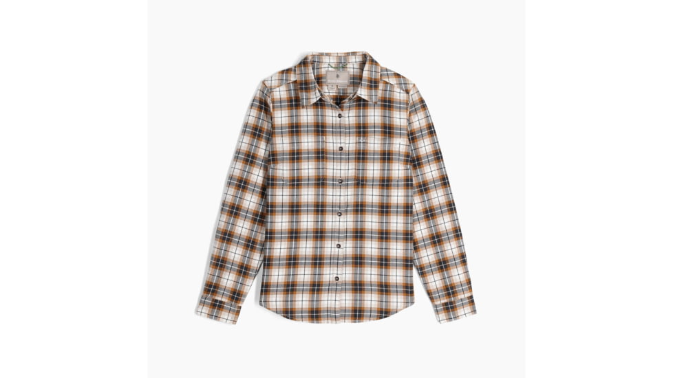 Royal Robbins Lieback Organic Cotton Flannel Long Sleeve - Womens, Ivory Wildwood Pld, Medium, Y621012140M