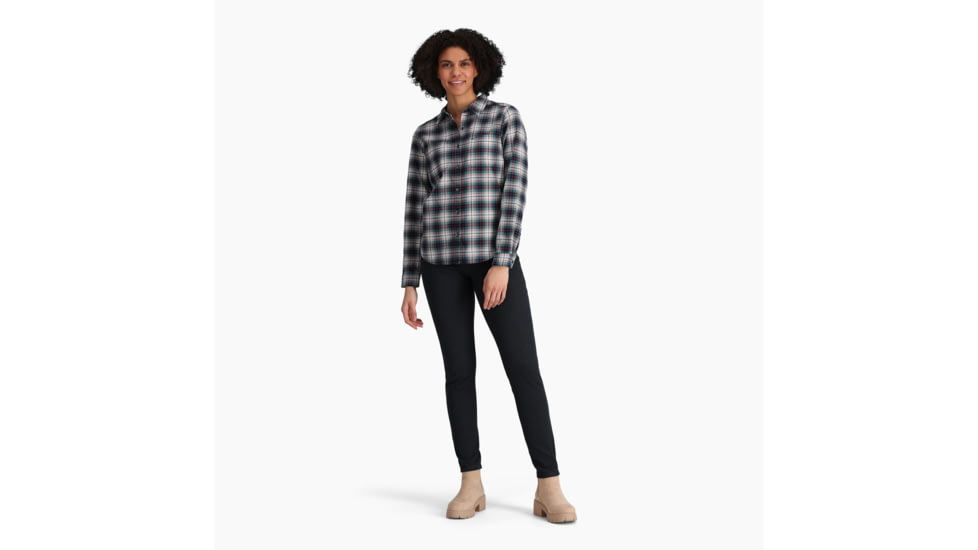 Royal Robbins Lieback Organic Cotton Flannel Long Sleeve - Womens, Sea Pine Wildwood Pld, Extra Small, Y621012934XS