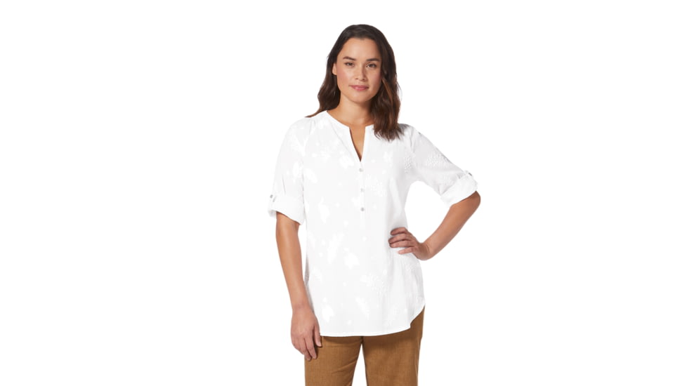 Royal Robbins Oasis Tunic II 3/4 Sleeve Shirt - Womens, White, Large, Y622019-010-L