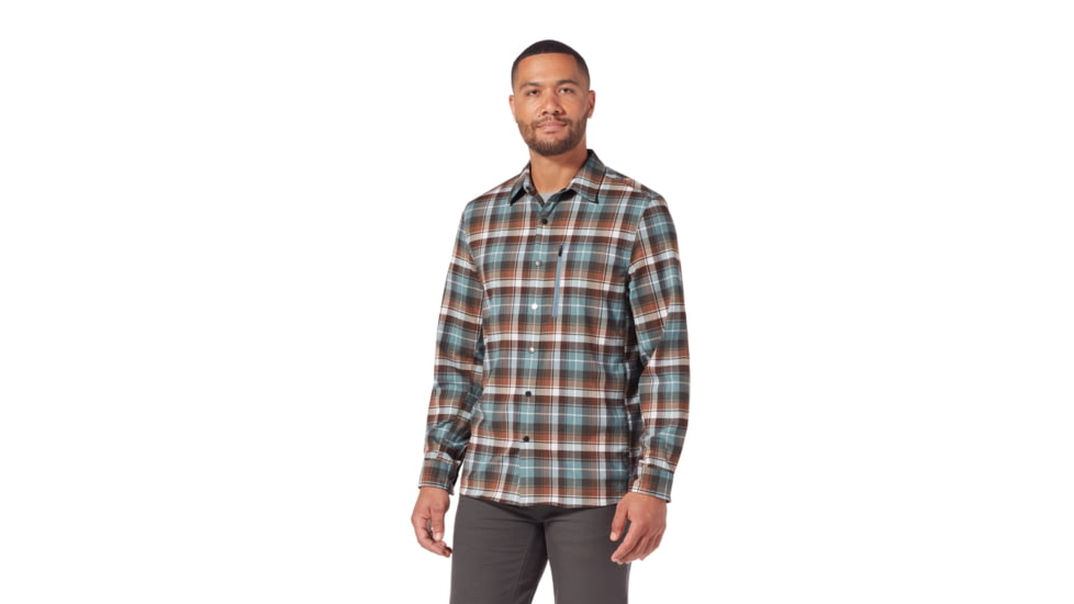 Royal Robbins Thermotech Ren Plaid Long Sleeve Shirt - Men's, Small, Lt Slate Yuba Plaid, Y422020-092-S